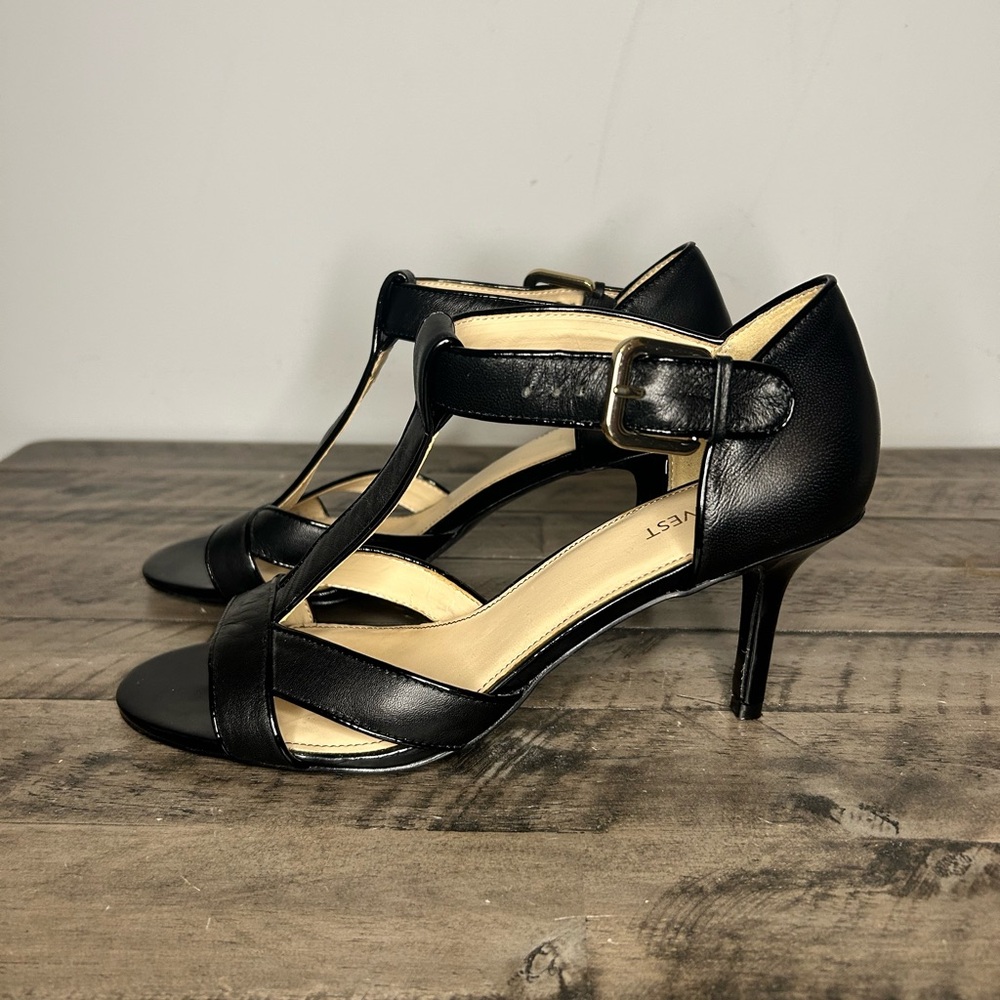 Nine West Fanseno High Heel Leather Strappy Pumps NWOT